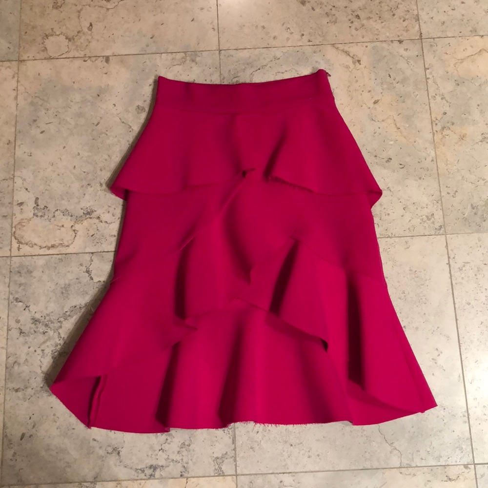 Hot Pink Ruffled Skirt